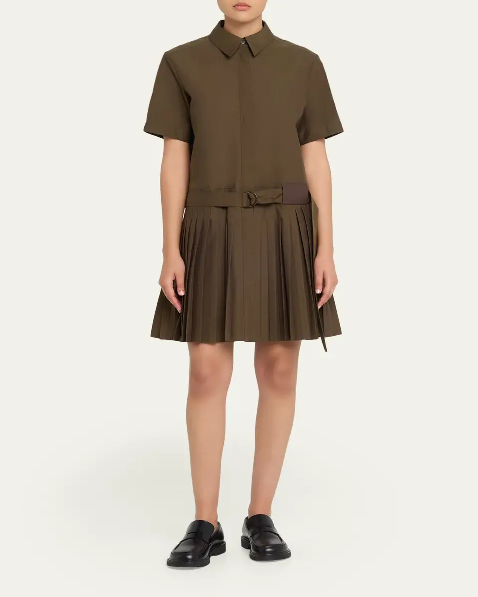 Loewe Belted Pleated Mini Shirtdress | Thumbnail 2 Loewe Belted Pleated Mini Shirtdress | Thumbnail 2
