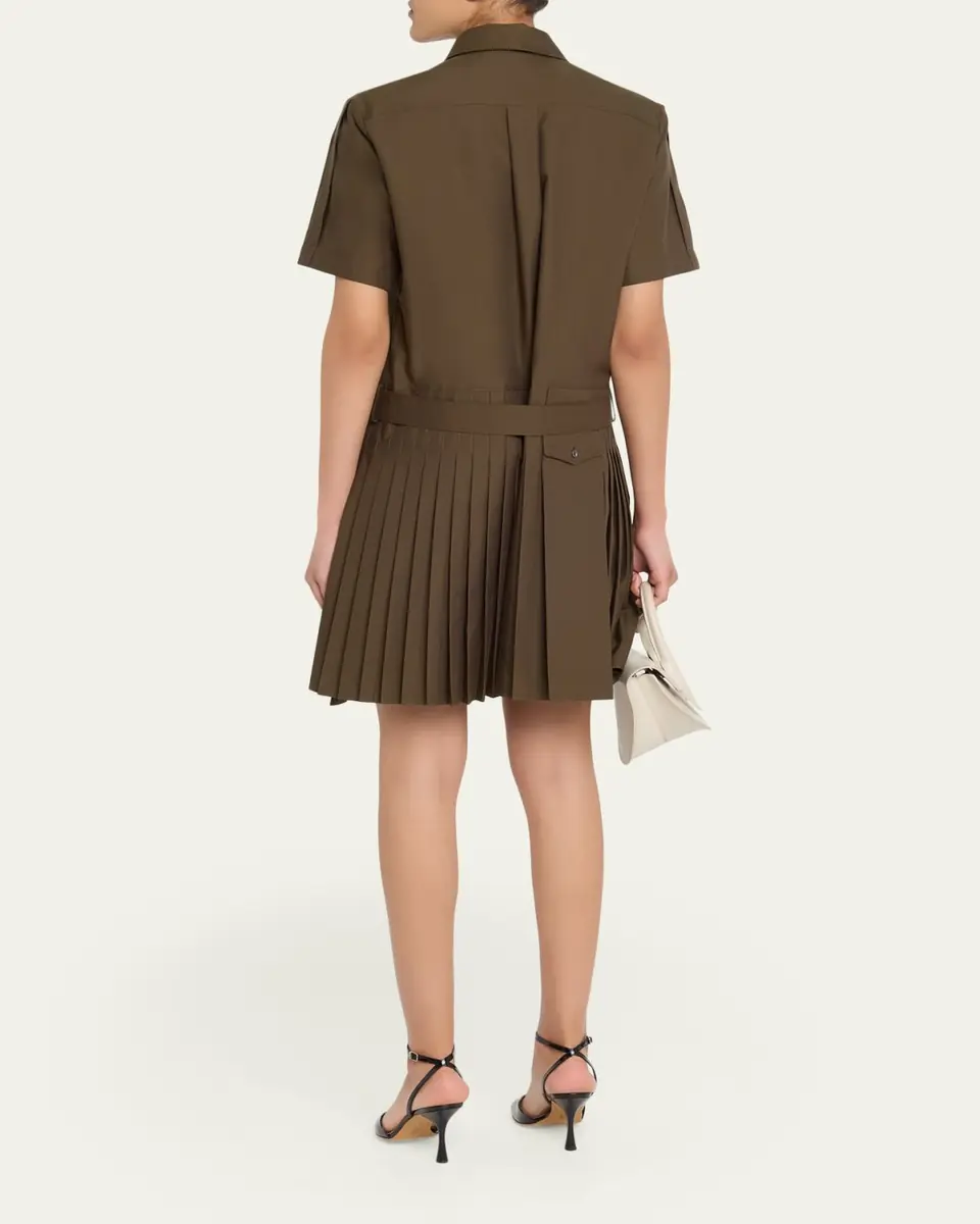 Loewe Belted Pleated Mini Shirtdress | Thumbnail 3 Loewe Belted Pleated Mini Shirtdress | Thumbnail 3