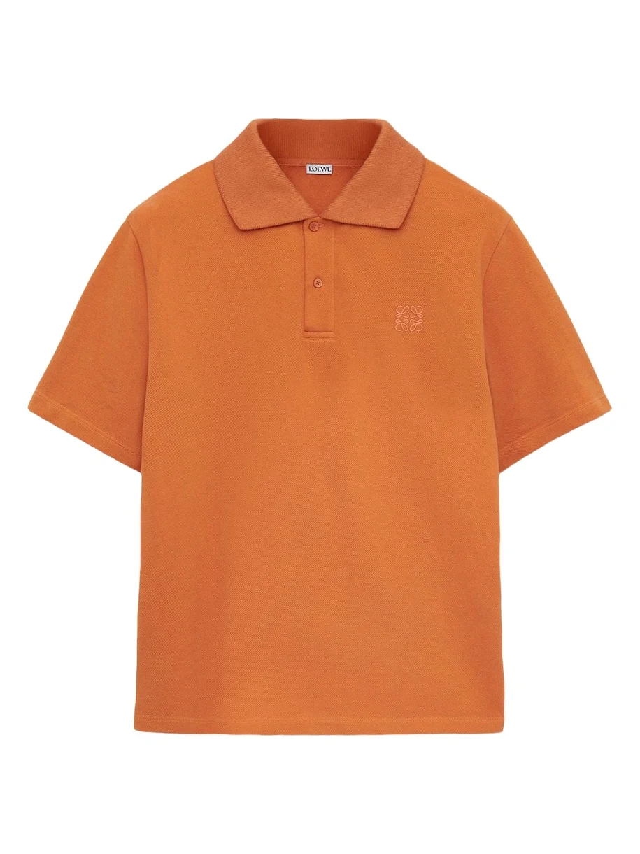 Loewe Men's Tonal Anagram Pique Polo Shirt