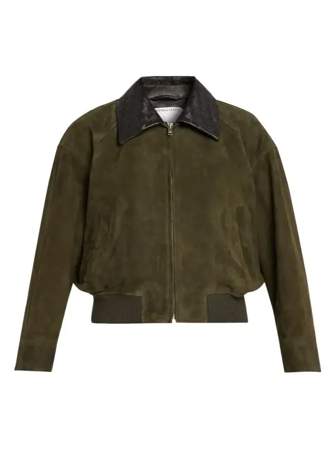 Suede Leather Blouson Jacket