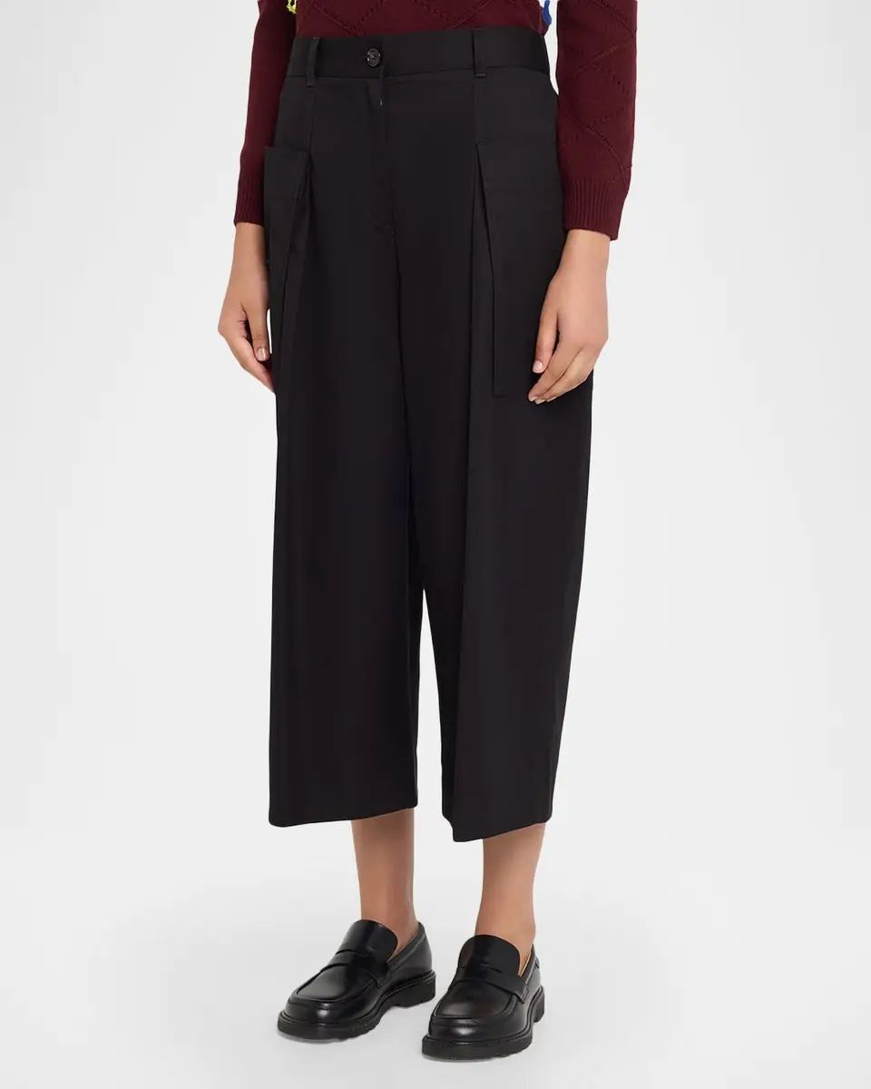 Loewe Pleated Wide-Leg Cropped Trousers | Thumbnail 12 Loewe Pleated Wide-Leg Cropped Trousers | Thumbnail 12