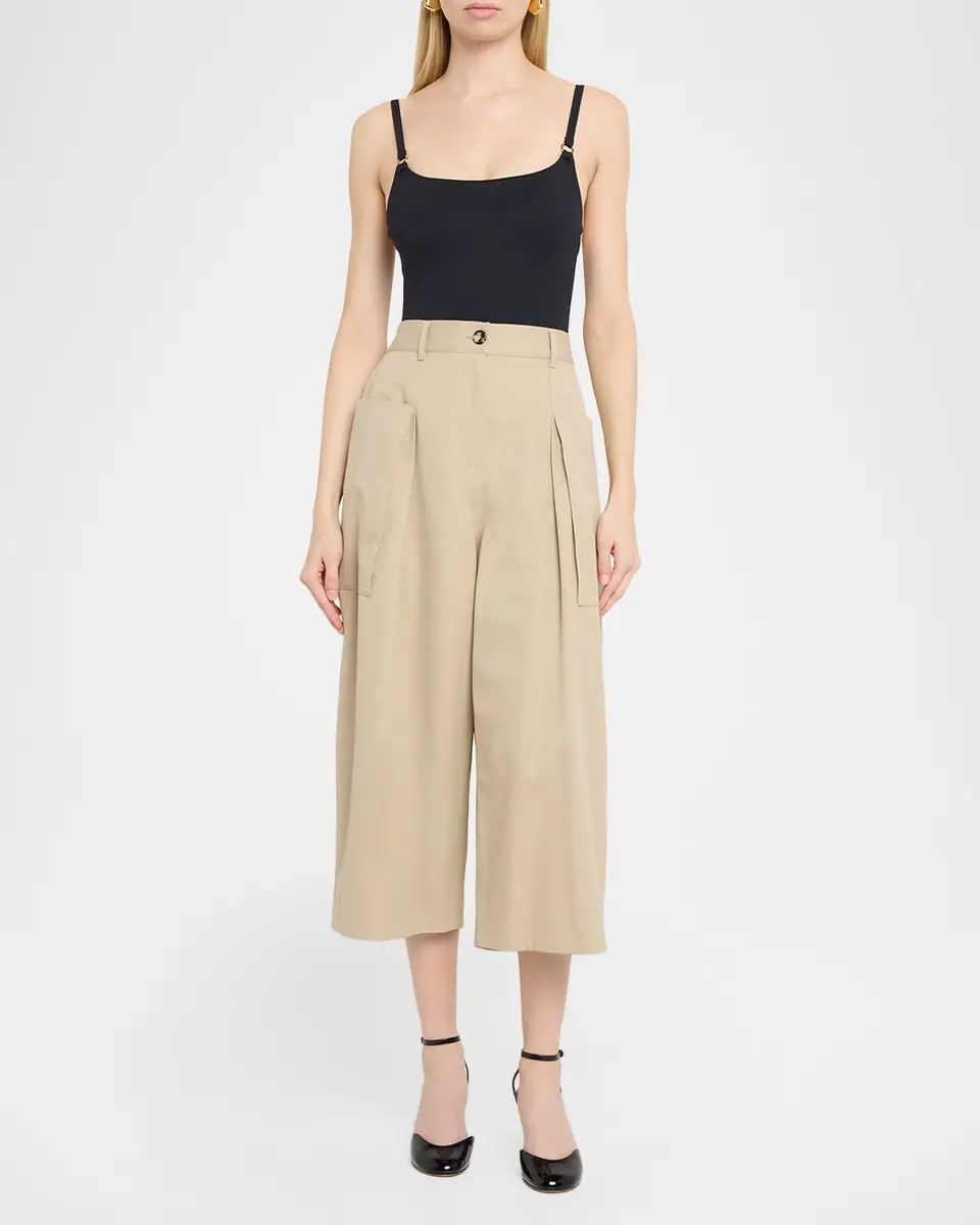 Loewe Pleated Wide-Leg Cropped Trousers | Thumbnail 6 Loewe Pleated Wide-Leg Cropped Trousers | Thumbnail 6
