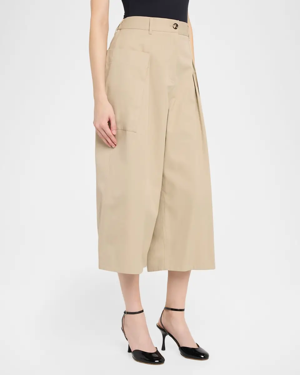 Loewe Pleated Wide-Leg Cropped Trousers | Thumbnail 8 Loewe Pleated Wide-Leg Cropped Trousers | Thumbnail 8