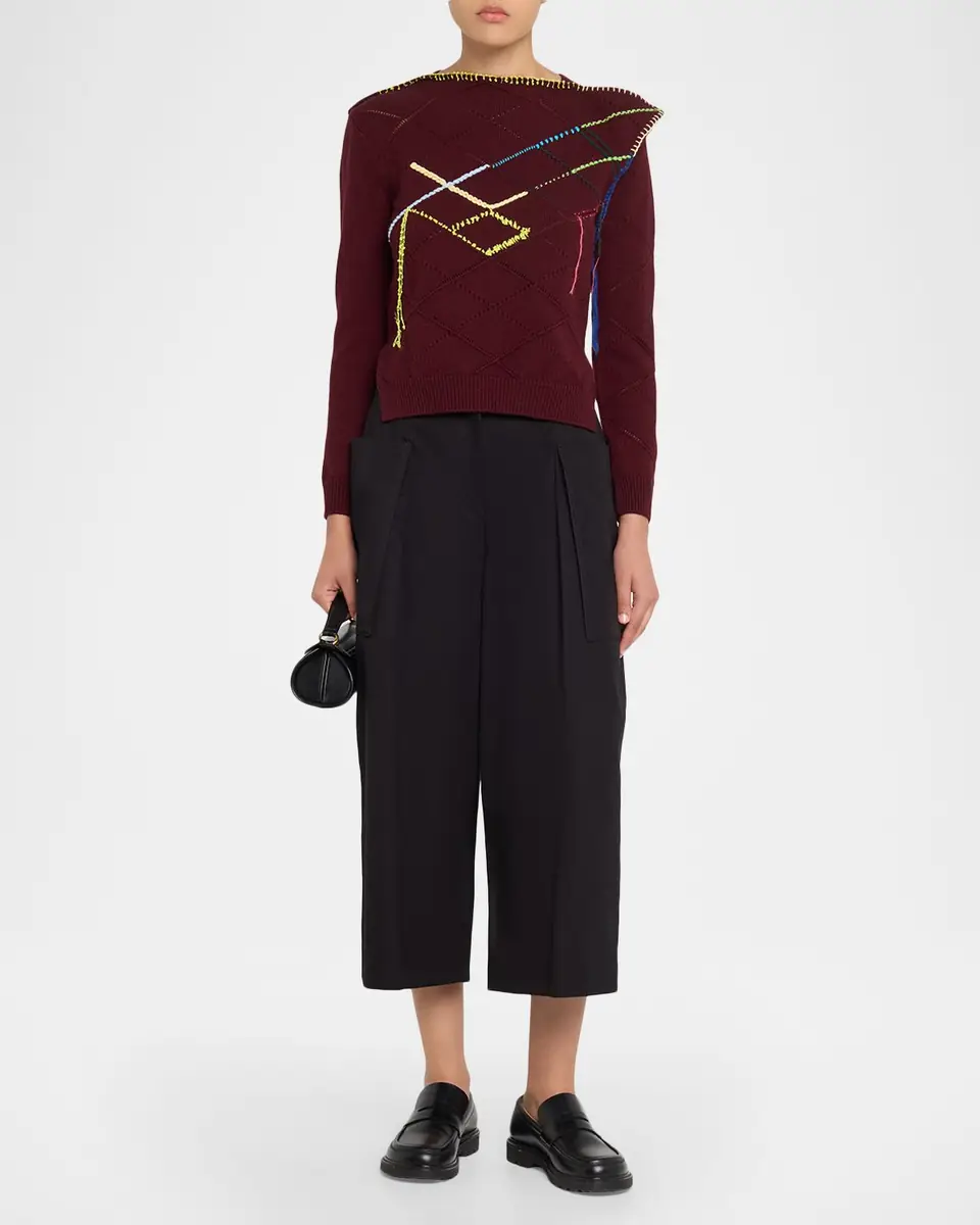 Loewe Pleated Wide-Leg Cropped Trousers | Thumbnail 10 Loewe Pleated Wide-Leg Cropped Trousers | Thumbnail 10