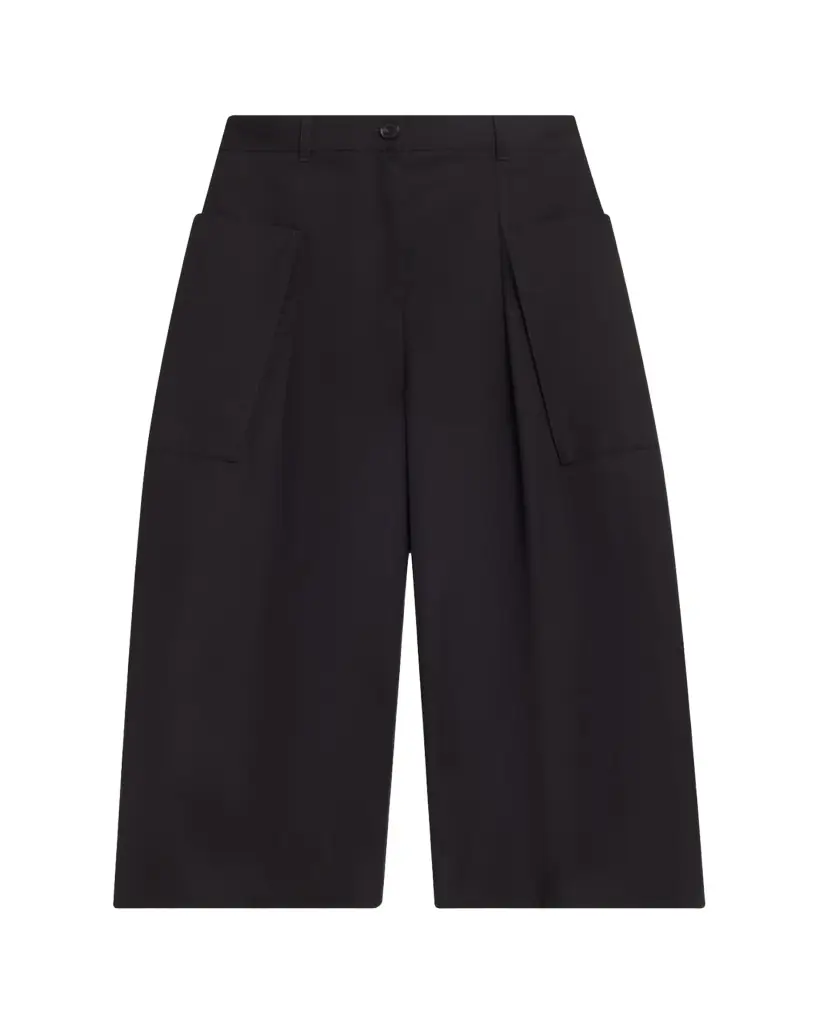 Pleated Wide-Leg Cropped Trousers Pleated Wide-Leg Cropped Trousers