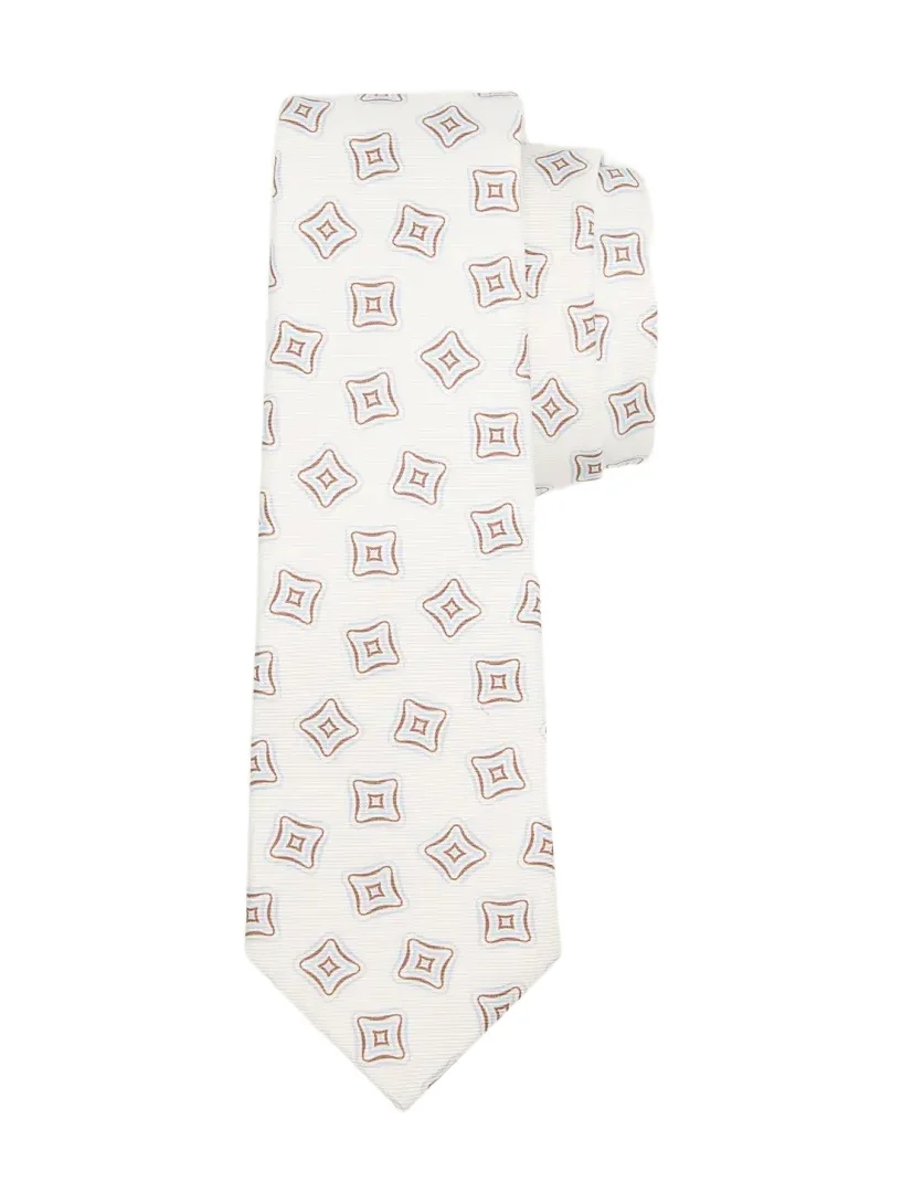Men's Geometric Square Silk 7-Fold Tie Men's Geometric Square Silk 7-Fold Tie