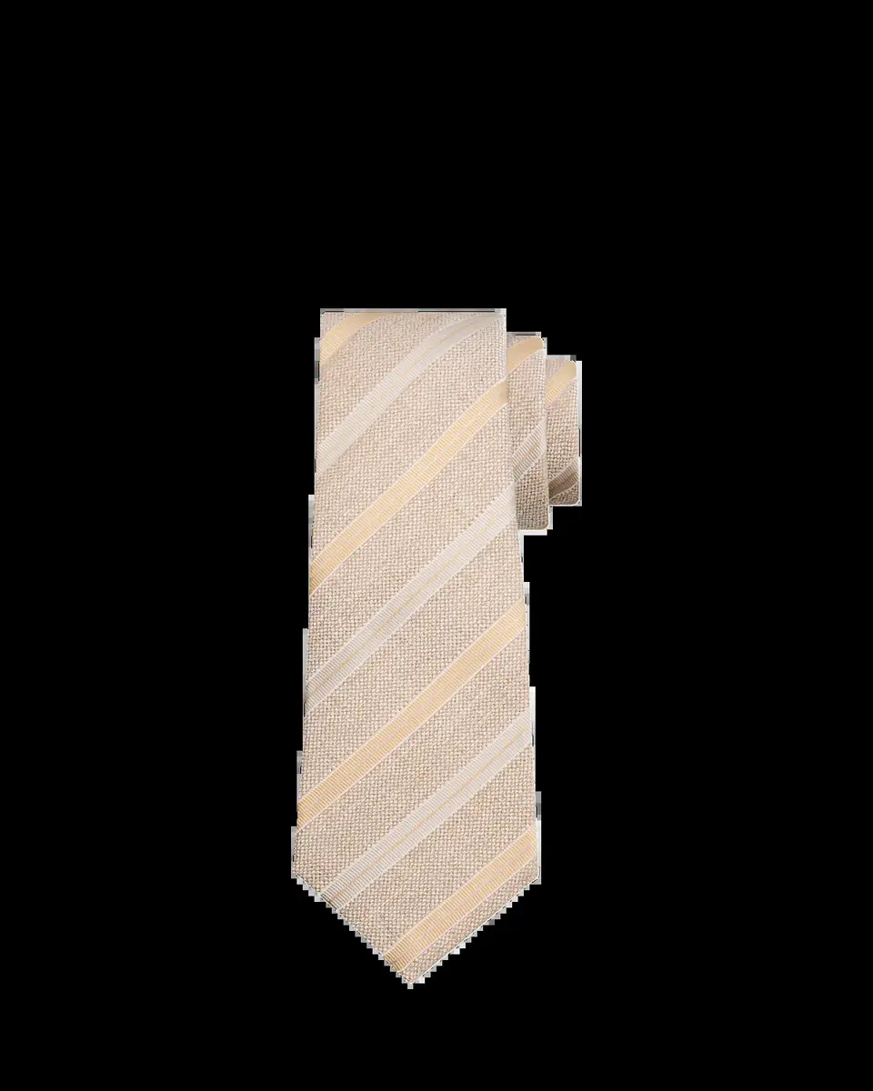 Kiton Men's Stripe Jacquard Silk 7-Fold Tie | Thumbnail 2