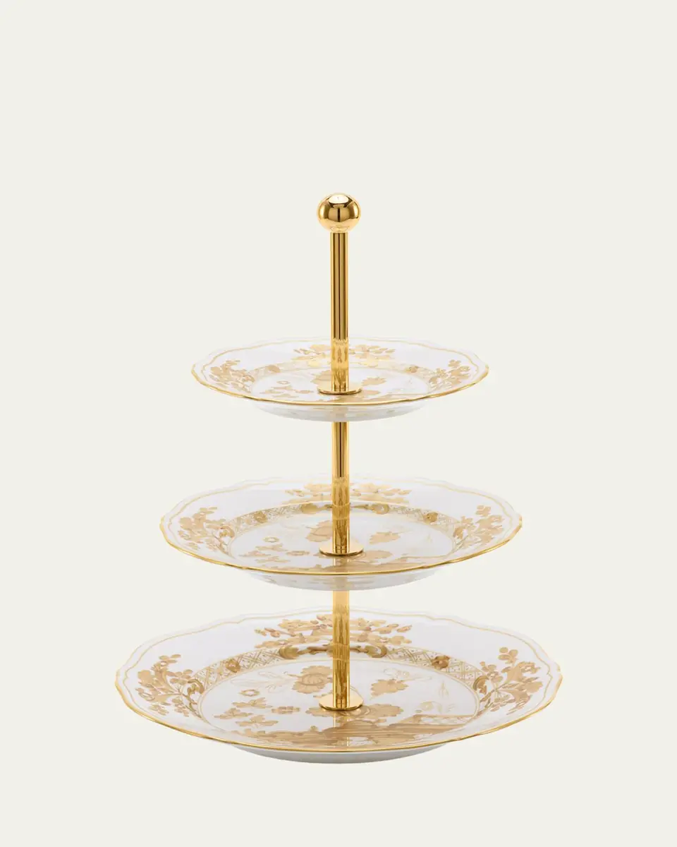 GINORI 1735 Oriente Italiano Aurum 3-Tier Stand | Thumbnail 2 GINORI 1735 Oriente Italiano Aurum 3-Tier Stand | Thumbnail 2