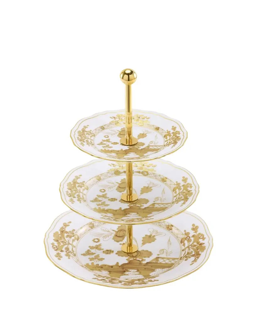 GINORI 1735 Oriente Italiano Aurum 3-Tier Stand | Image 1 GINORI 1735 Oriente Italiano Aurum 3-Tier Stand | Image 1