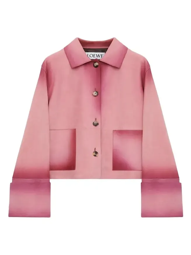 Loewe Turn-Up Cuffs Ombre Suede Jacket