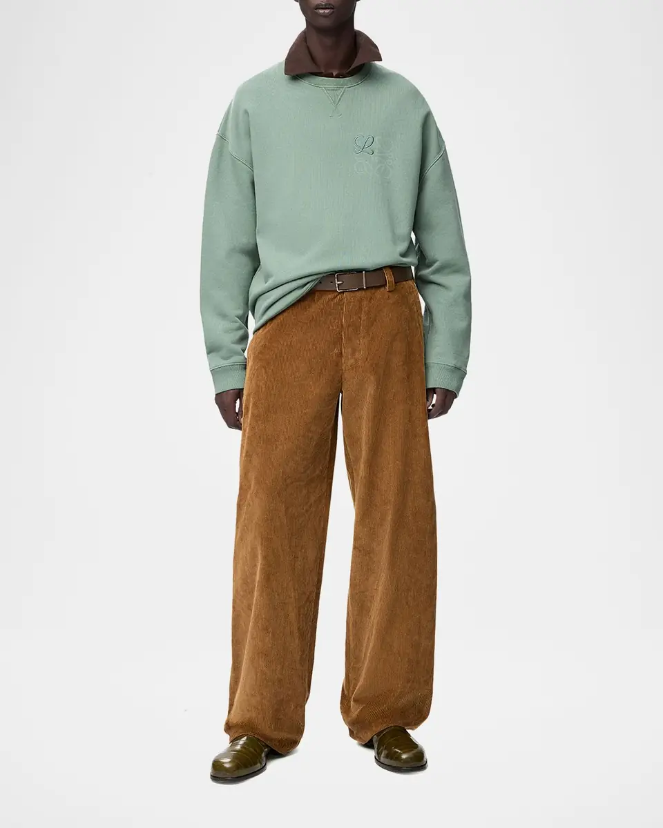 Loewe Men's Print-Embroidered Anagram Sweatshirt | Thumbnail 5 Loewe Men's Print-Embroidered Anagram Sweatshirt | Thumbnail 5
