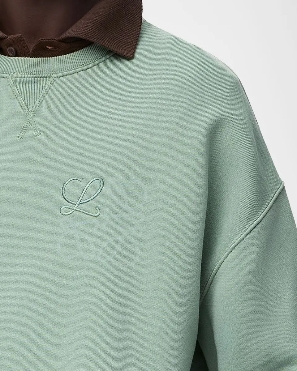 Loewe Men's Print-Embroidered Anagram Sweatshirt | Thumbnail 8 Loewe Men's Print-Embroidered Anagram Sweatshirt | Thumbnail 8