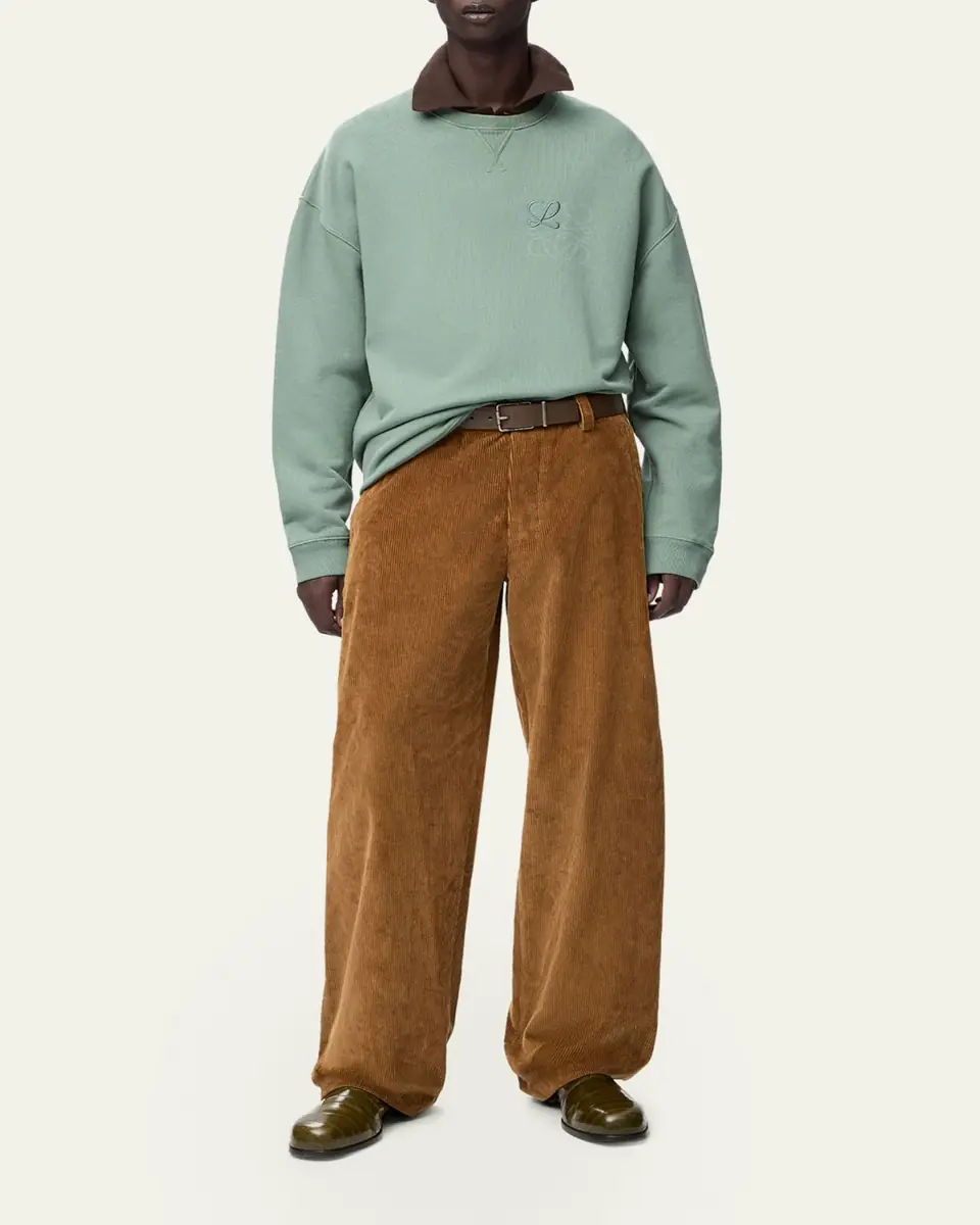 Loewe Men's Print-Embroidered Anagram Sweatshirt | Thumbnail 9 Loewe Men's Print-Embroidered Anagram Sweatshirt | Thumbnail 9