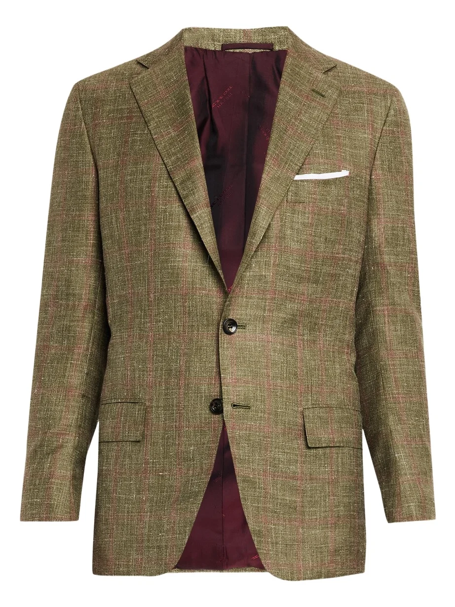Kiton Men's Windowpane Cashmere Blend Suit
