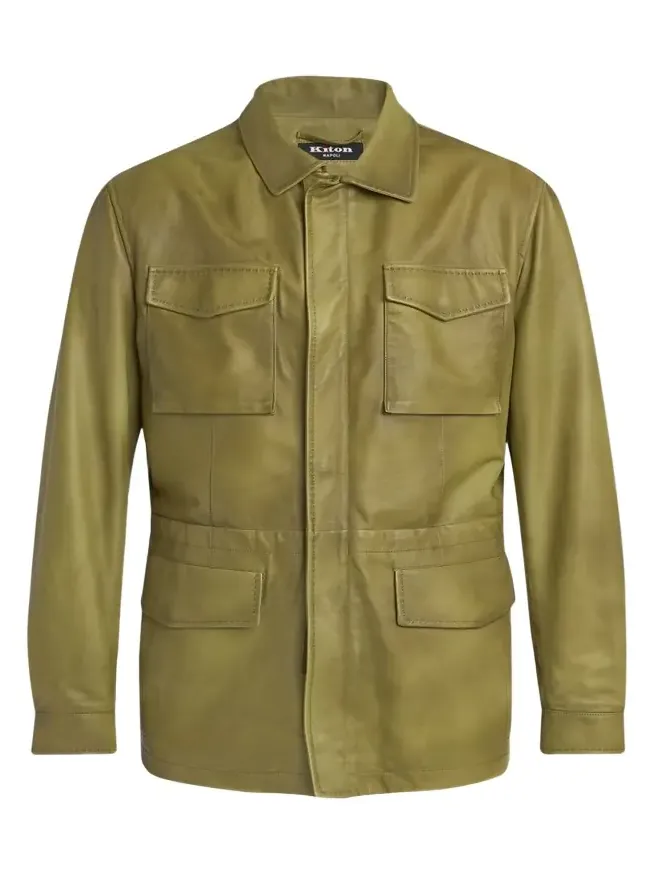 Men's Leather Flap-Pocket Field Jacket Men's Leather Flap-Pocket Field Jacket