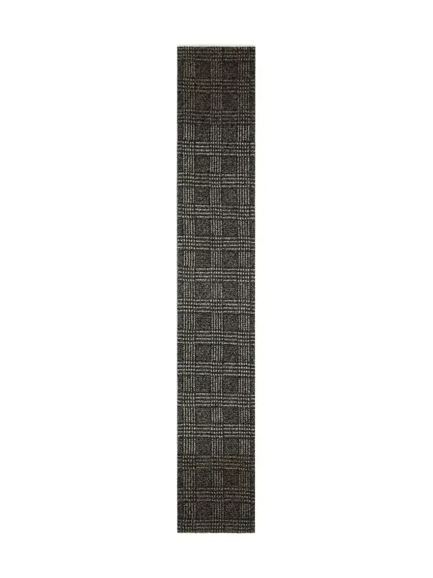 Plaid Cashmere Wool Blend Scarf