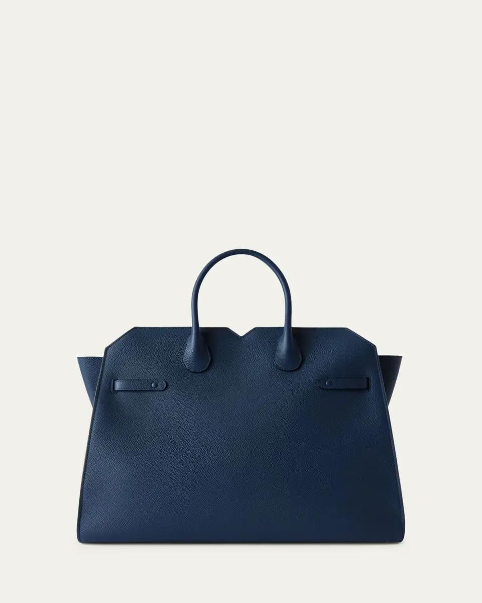 Valextra Men's Milano Large Millepunte Calfskin Top-Handle Bag | Thumbnail 7 Valextra Men's Milano Large Millepunte Calfskin Top-Handle Bag | Thumbnail 7