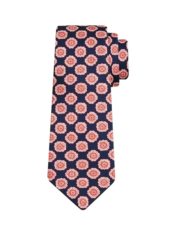 Men's Medallion Silk 7-Fold Tie Men's Medallion Silk 7-Fold Tie