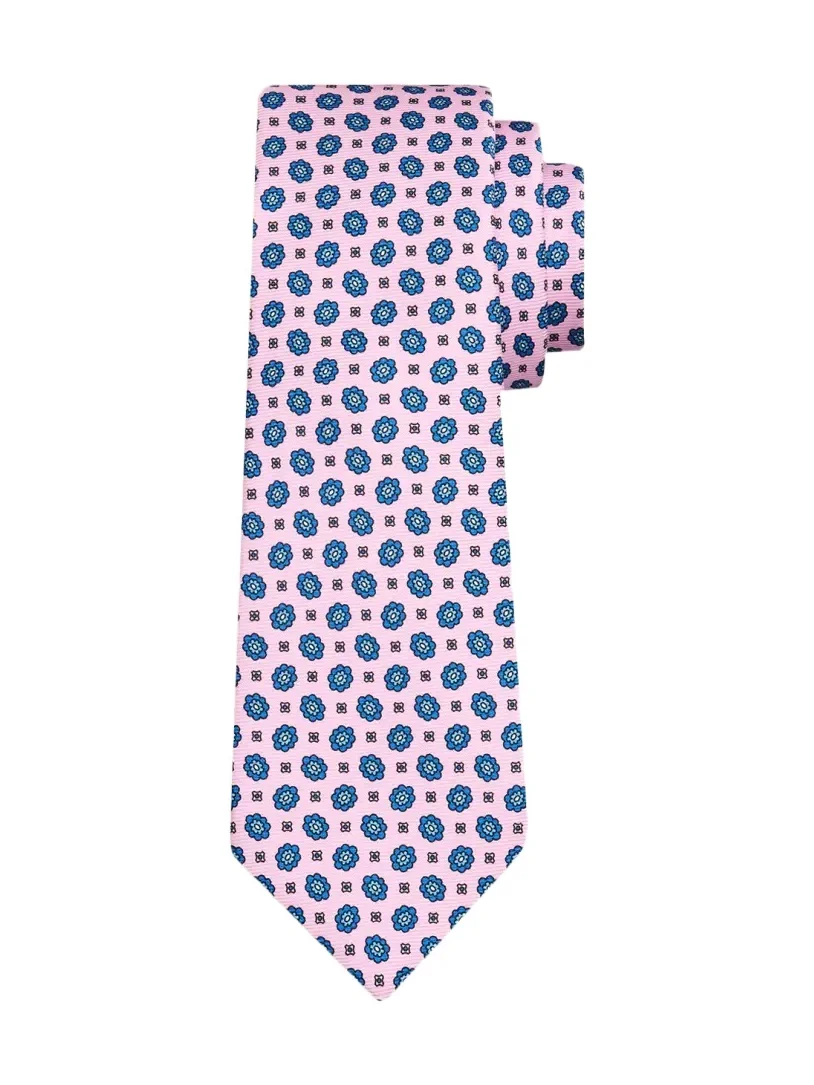 Men's Floral Geometric Silk 7-Fold Tie Men's Floral Geometric Silk 7-Fold Tie