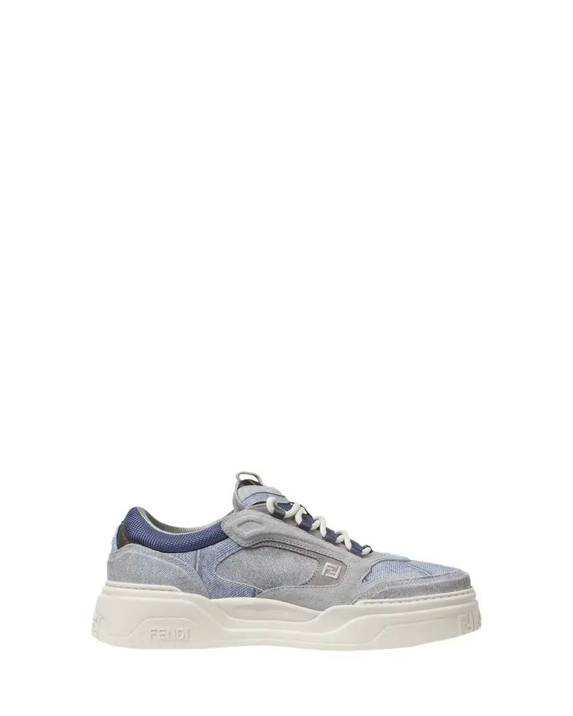 Fendi Men's Force Denim Chunky Low-Top Sneakers | Image 1 Fendi Men's Force Denim Chunky Low-Top Sneakers | Image 1