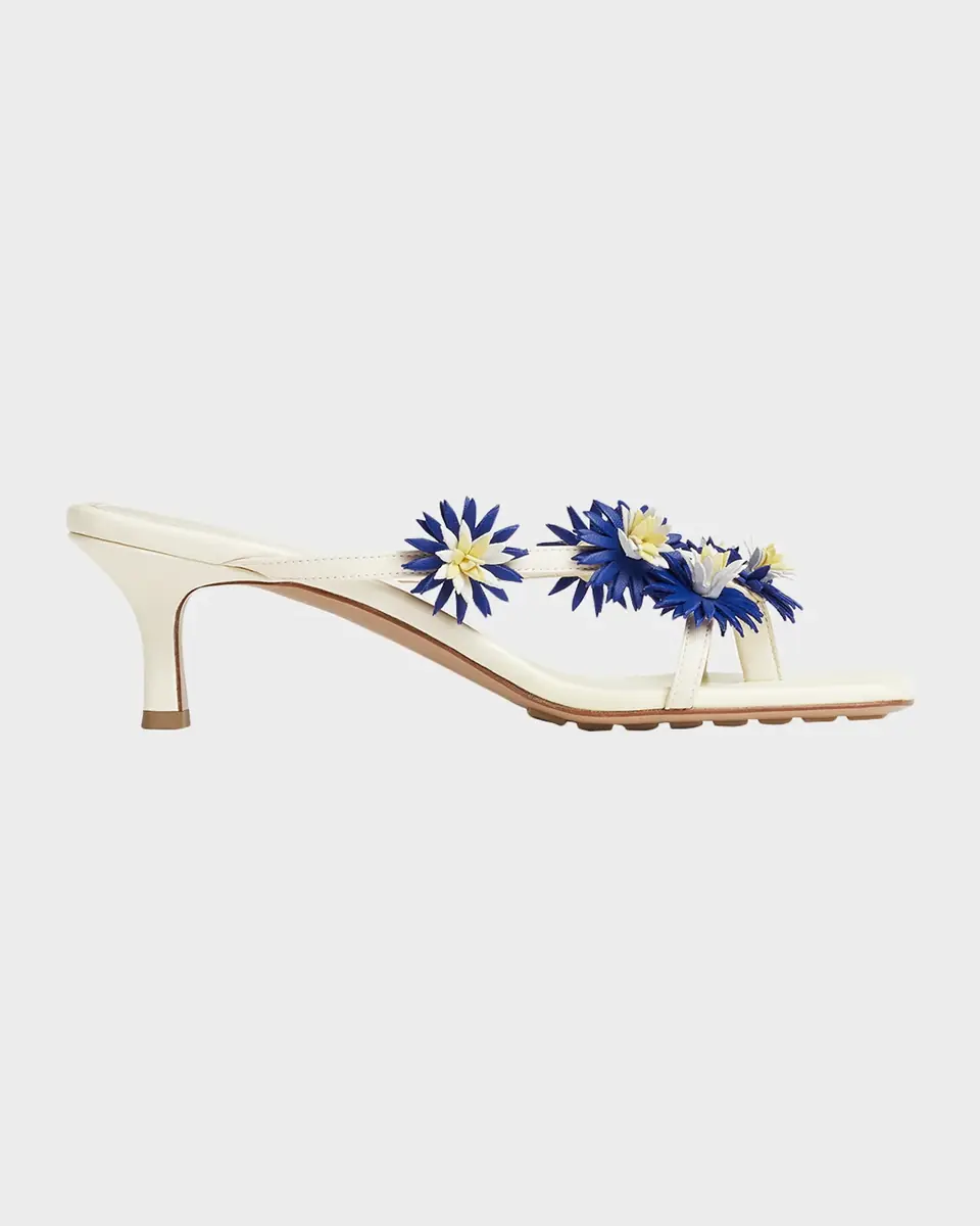 Bottega Veneta Riva Floral Leather Kitten-Heel Sandals | Thumbnail 7 Bottega Veneta Riva Floral Leather Kitten-Heel Sandals | Thumbnail 7
