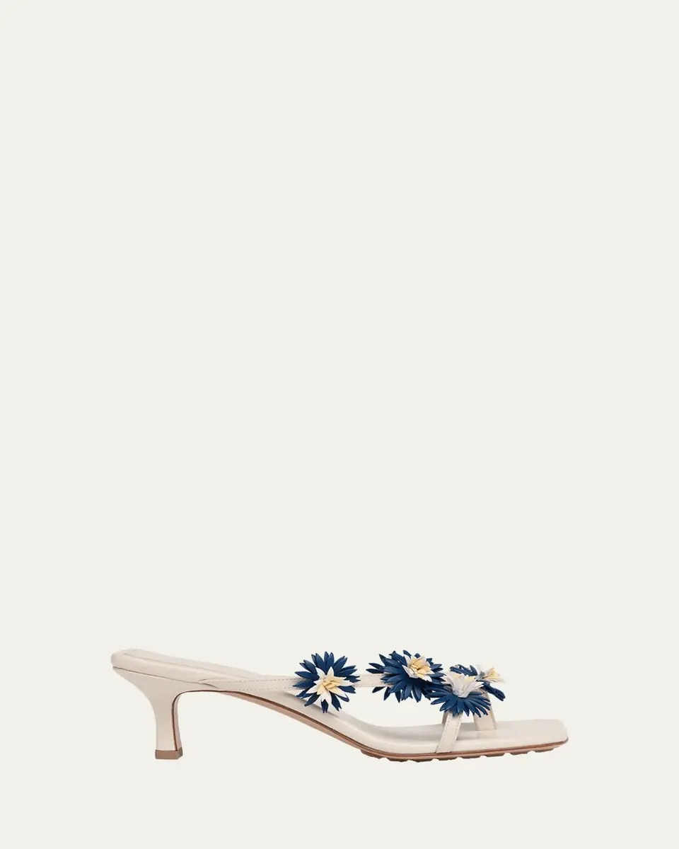 Bottega Veneta Riva Floral Leather Kitten-Heel Sandals | Thumbnail 8 Bottega Veneta Riva Floral Leather Kitten-Heel Sandals | Thumbnail 8