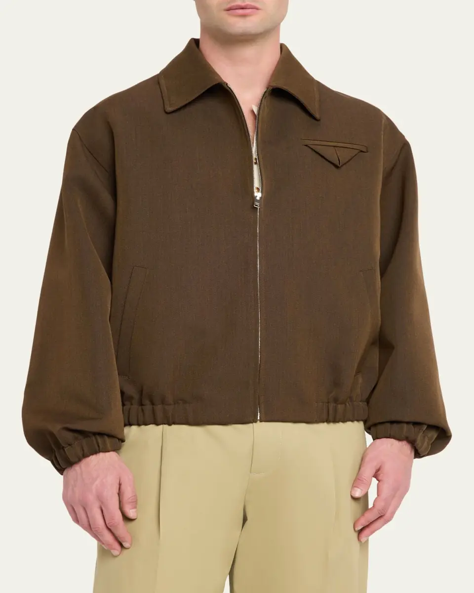 Bottega Veneta Men's Wool Blouson Jacket | Thumbnail 4