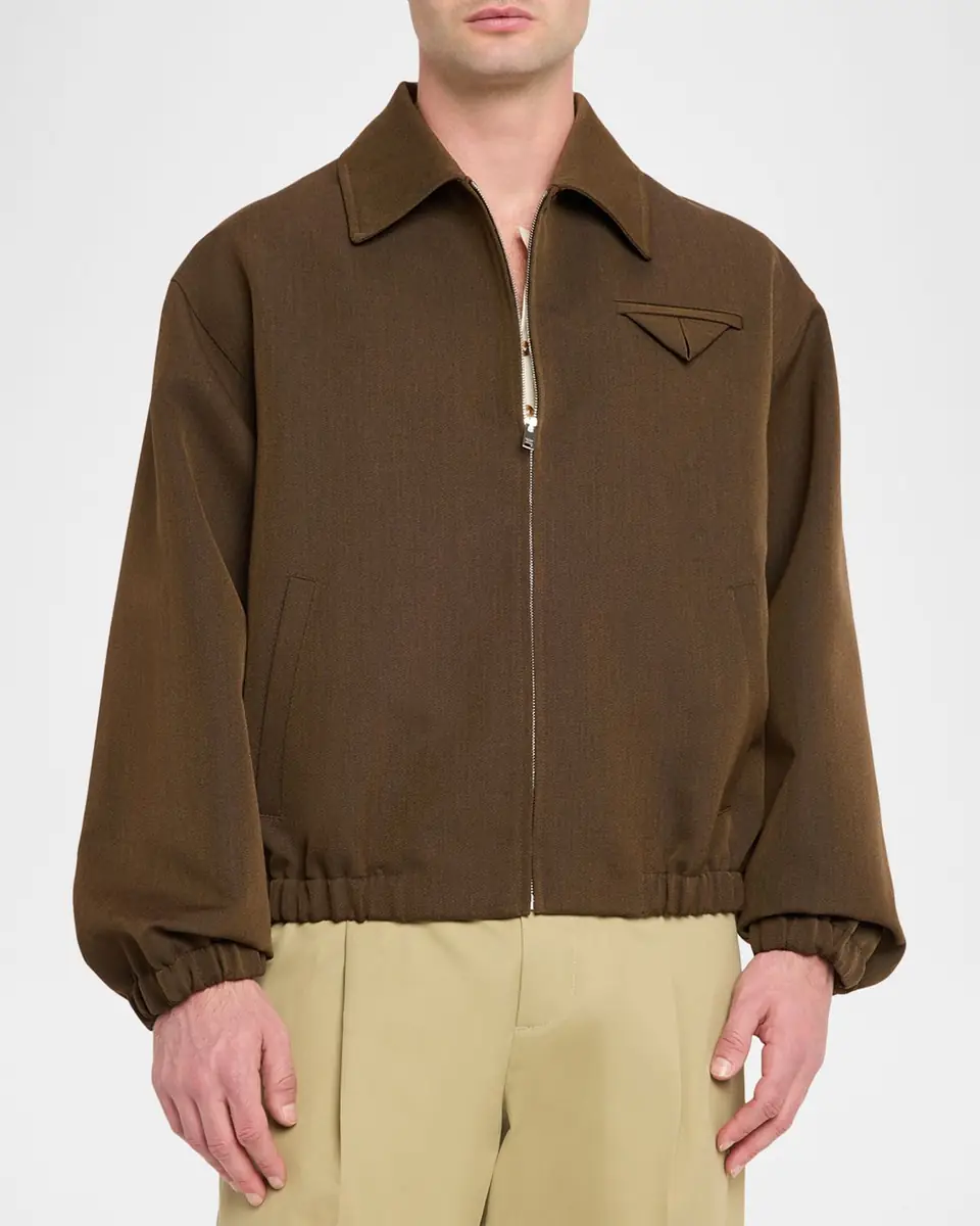 Bottega Veneta Men's Wool Blouson Jacket | Thumbnail 8