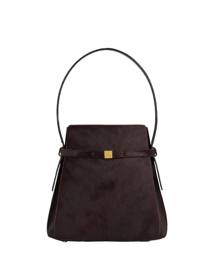Toteme Belted Pony Hair Shoulder Bag | Image 1 Toteme Belted Pony Hair Shoulder Bag | Image 1