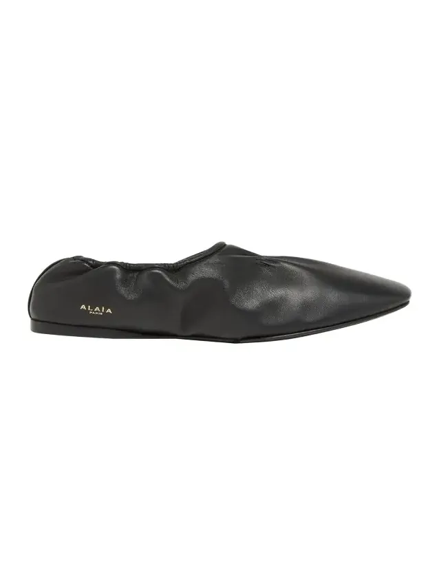 Nappa Leather Elastic Ballerina Flats Nappa Leather Elastic Ballerina Flats