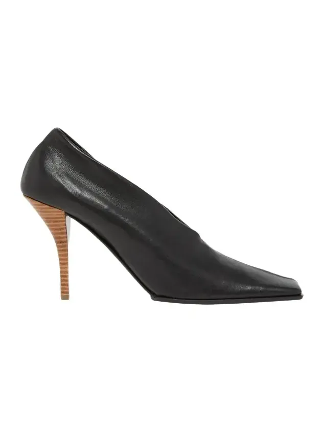 90mm Square-Toe Leather Pumps 90mm Square-Toe Leather Pumps