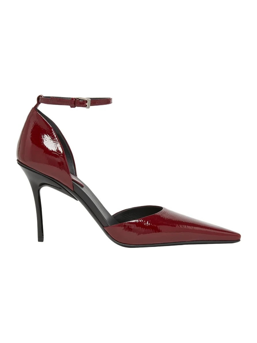 90mm d'Orsay Shiny Leather Ankle-Strap Pumps 90mm d'Orsay Shiny Leather Ankle-Strap Pumps