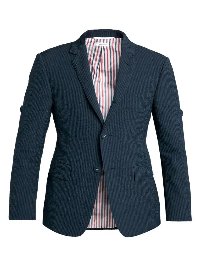 Men's Wool Seersucker Single-Breasted Sport Coat Men's Wool Seersucker Single-Breasted Sport Coat