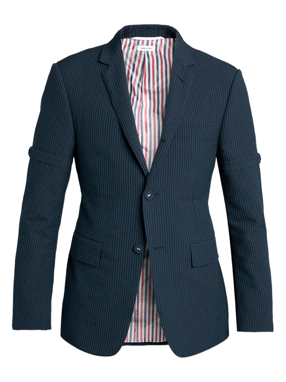 Men's Wool Seersucker Single-Breasted Sport Coat Men's Wool Seersucker Single-Breasted Sport Coat