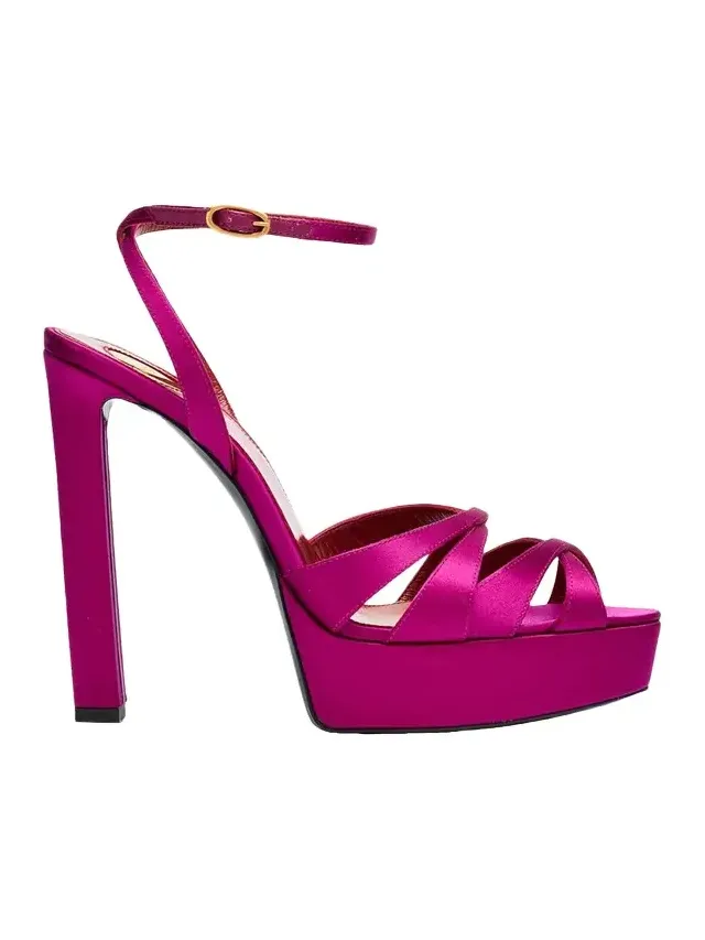 110mm Chandelle Satin Platform Sandals