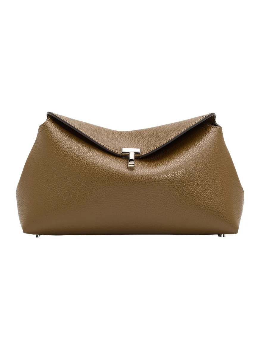 T-Lock Soft Textured Palmellato Leather Clutch T-Lock Soft Textured Palmellato Leather Clutch