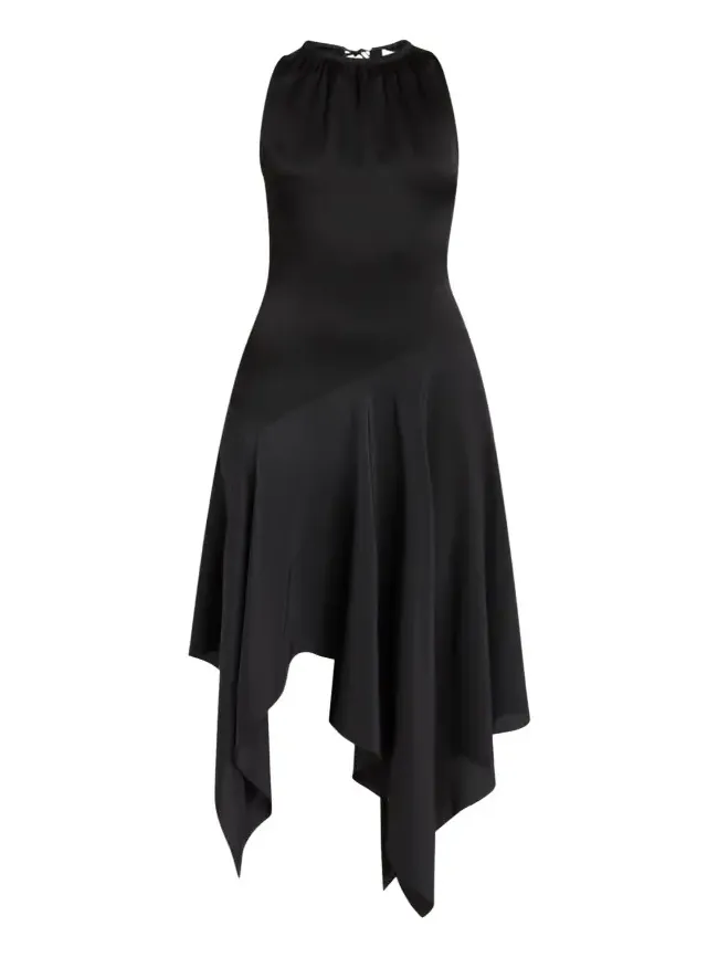 Sleeveless Flowy Handkerchief Midi Dress