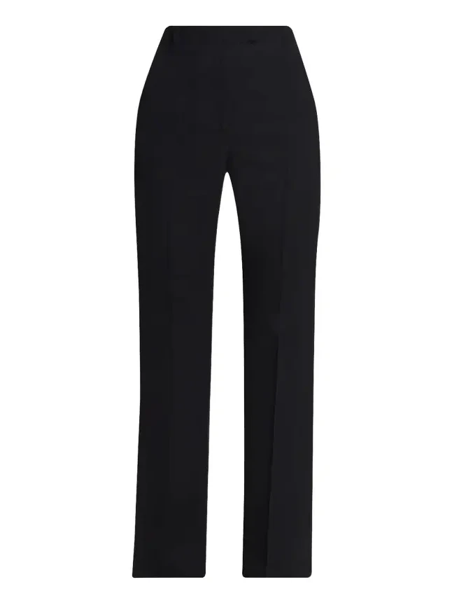 High-Rise Straight-Leg Wool Trousers