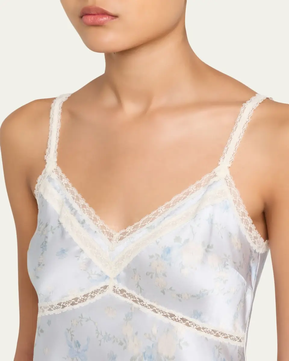 LoveShackFancy Lirena Silk-Blend Floral Top | Thumbnail 5 LoveShackFancy Lirena Silk-Blend Floral Top | Thumbnail 5