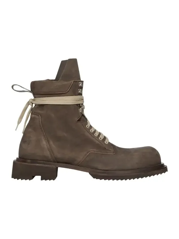 Men's Low Army Gabe Leather Lace-Up Ankle Boots
