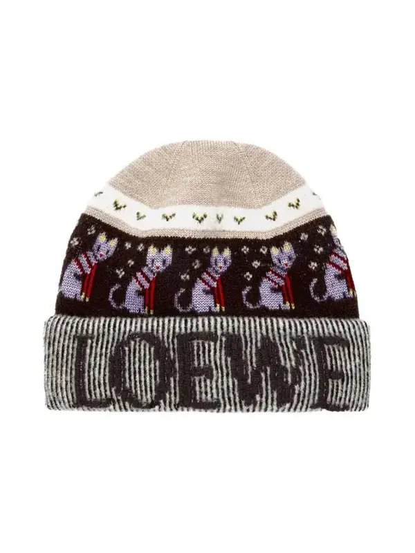 x Louis Wain Futurist Cat Beanie