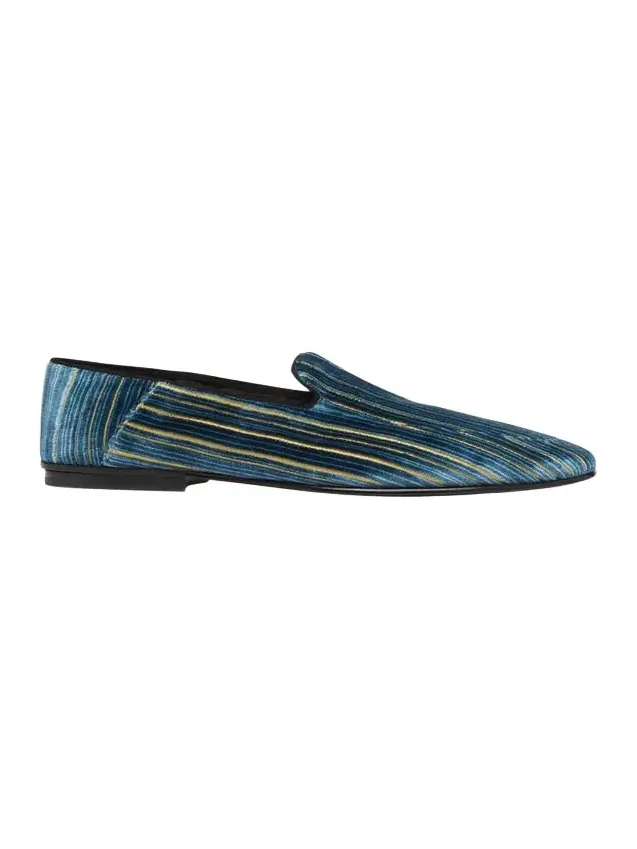 Tom Ford Men's Steven Striped Velvet Formal Loafers