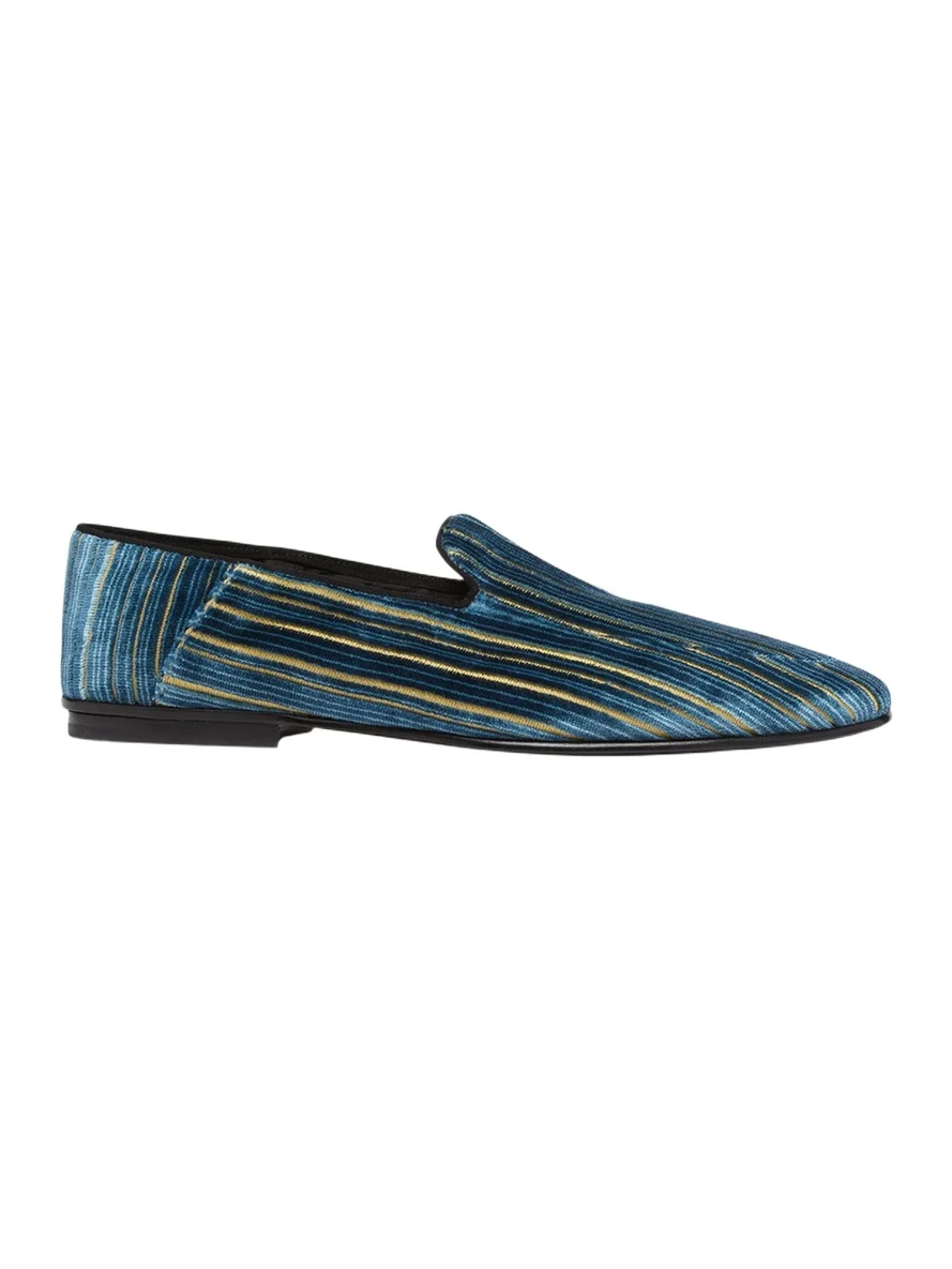 Tom Ford Men's Steven Striped Velvet Formal Loafers