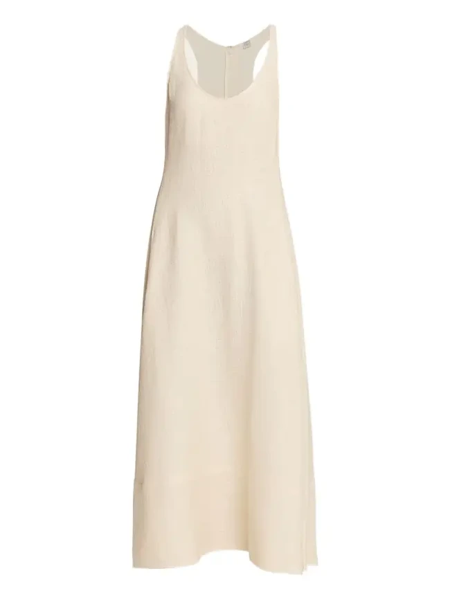 Scoop-Neck Sable Maxi Dress