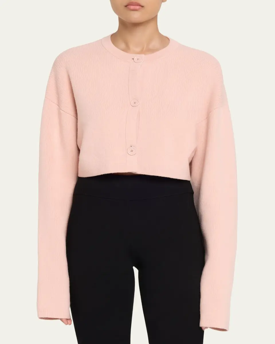 Toteme Cropped Oversized Wool Cardigan | Thumbnail 8