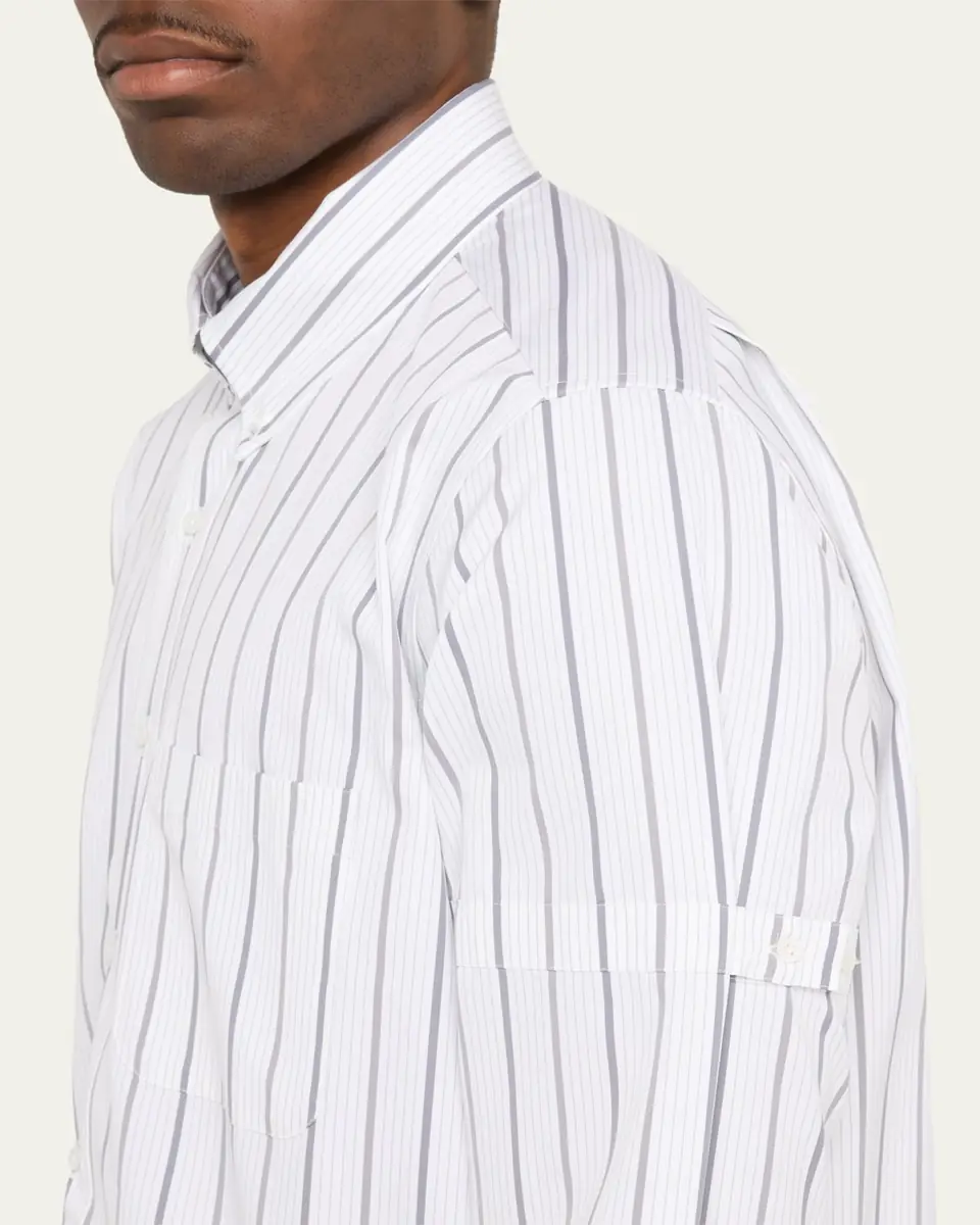 Thom Browne Striped Logo Shirt | Thumbnail 5 Thom Browne Striped Logo Shirt | Thumbnail 5