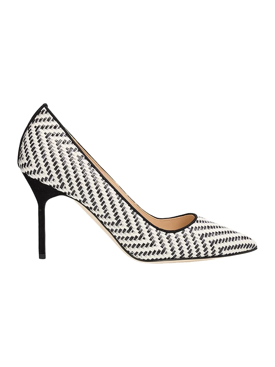 90mm BB Raffia Pointed-Toe Pumps 90mm BB Raffia Pointed-Toe Pumps