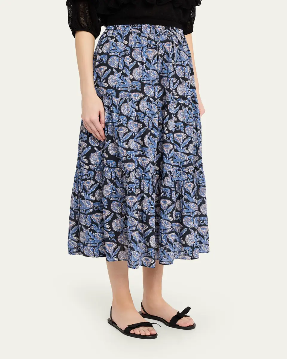 Ulla Johnson Nessa Tiered Midi Skirt | Thumbnail 4 Ulla Johnson Nessa Tiered Midi Skirt | Thumbnail 4
