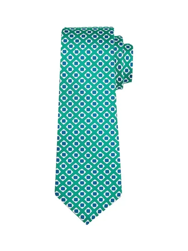 Men's Geometric Square Silk 7-Fold Tie Men's Geometric Square Silk 7-Fold Tie