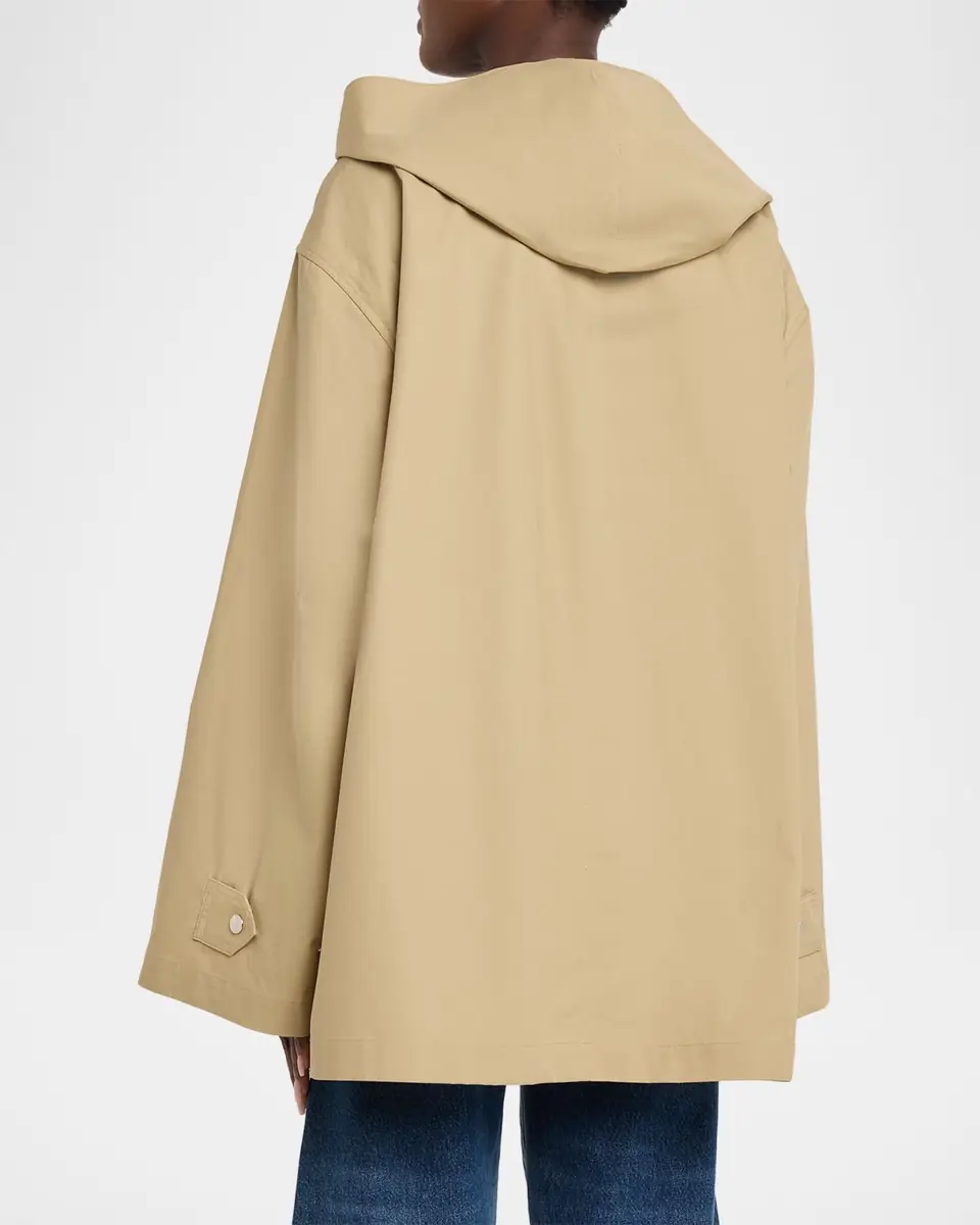 Toteme Scarf Hooded Technical Cotton Trapeze Jacket | Thumbnail 7 Toteme Scarf Hooded Technical Cotton Trapeze Jacket | Thumbnail 7